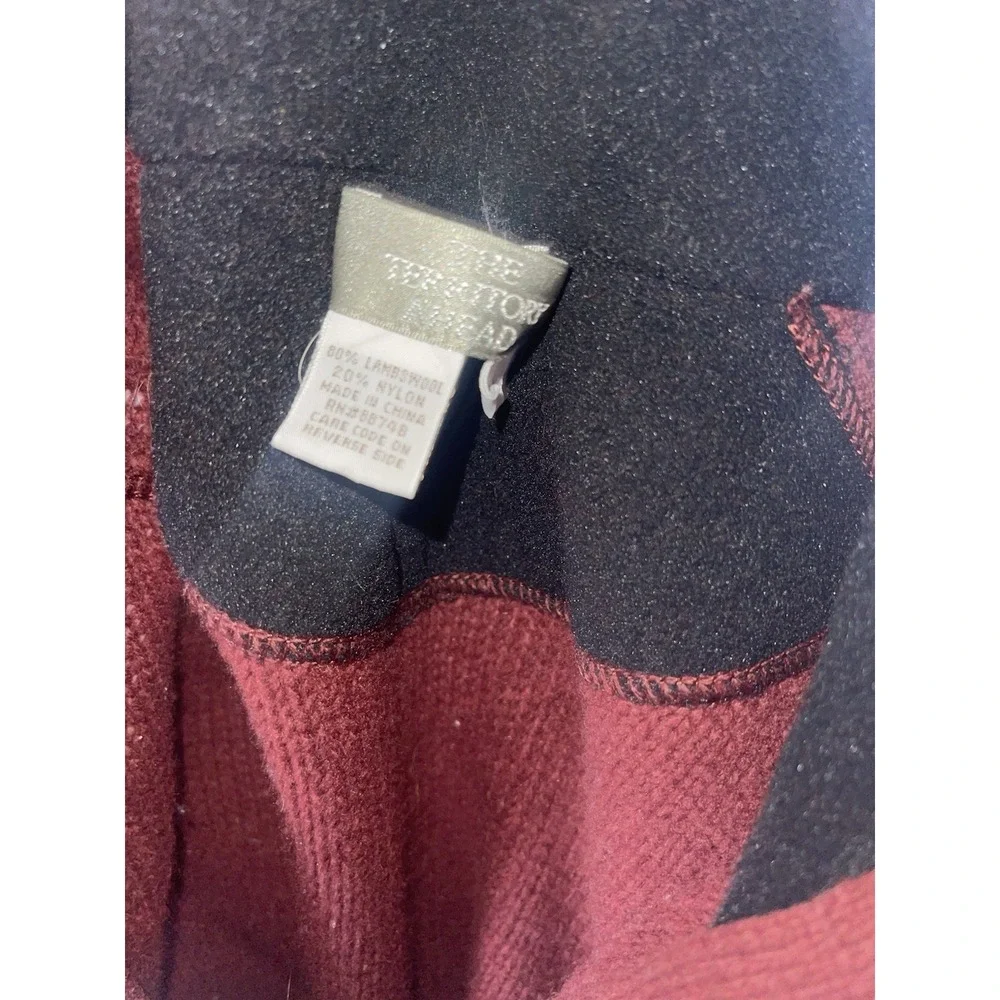 Territory Ahead‎ 1/4 Zip Lambswool Sweater Vest Red Mens Medium